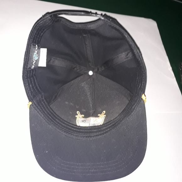 SA Company flat bill black gold snap back hat fish shield anchor hunting - Picture 15 of 16